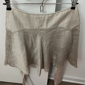 Emporio Armani Champagne Skirt with Ribbon SZ 38/XS